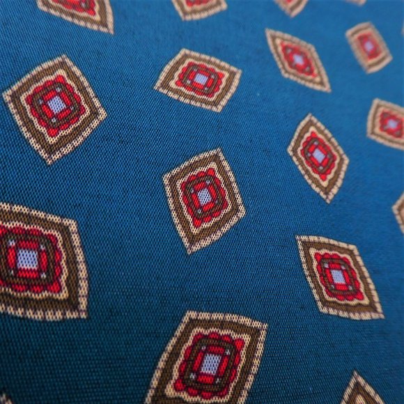 SOLD Vintage 80s Midi Skirt Prairie Farmhouse Elastic Back Zip Teal Blue USA 20W - Picture 5 of 8